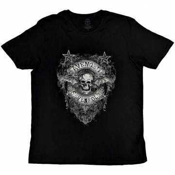 【予約商品】AVENGED SEVENFOLD バンドTシャツ ユニセックス: Stars Flourish (Black) - BLACK
