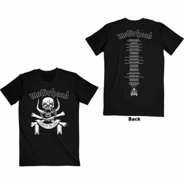 【予約商品】MOTORHEAD バンドTシャツ ユニセックス: March or Die Lyrics (Back Print) - BLACK