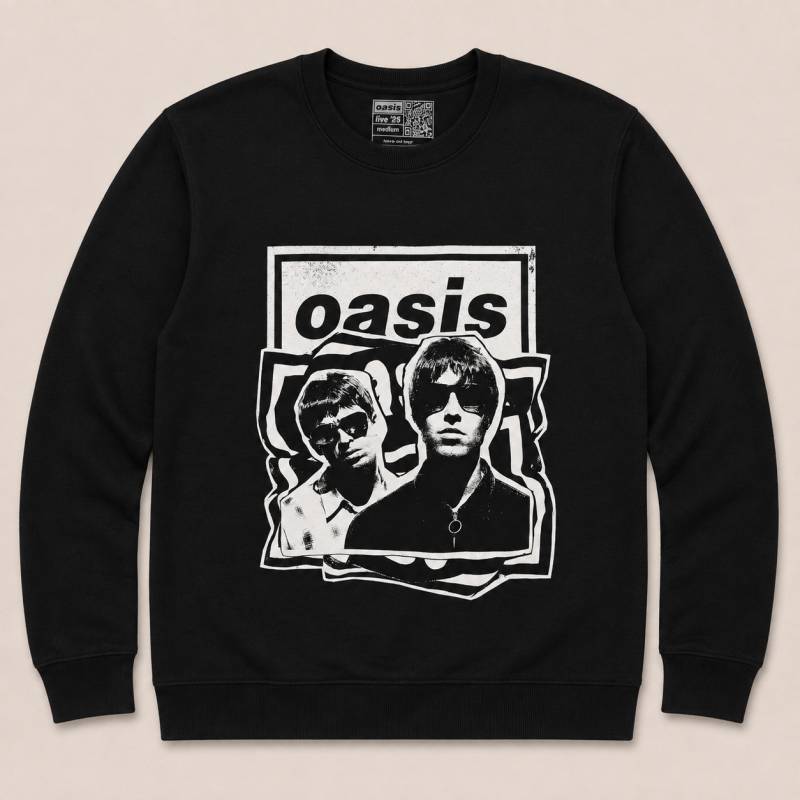 【予約商品】OASIS Unisex Sweatshirt: Paper Cut Out Photo (Black) (Ex-Tour)