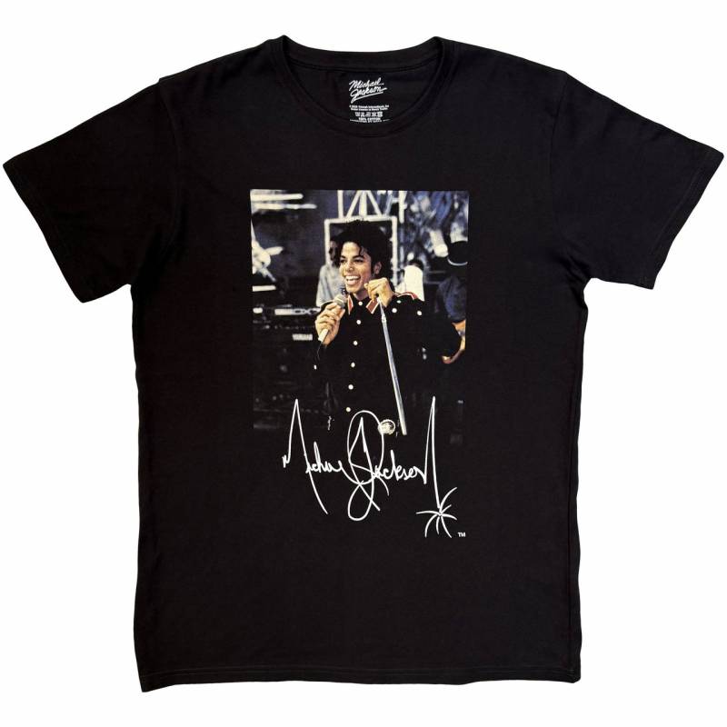 【予約商品】Michael Jackson バンドTシャツ ユニセックス: Signature (Black)