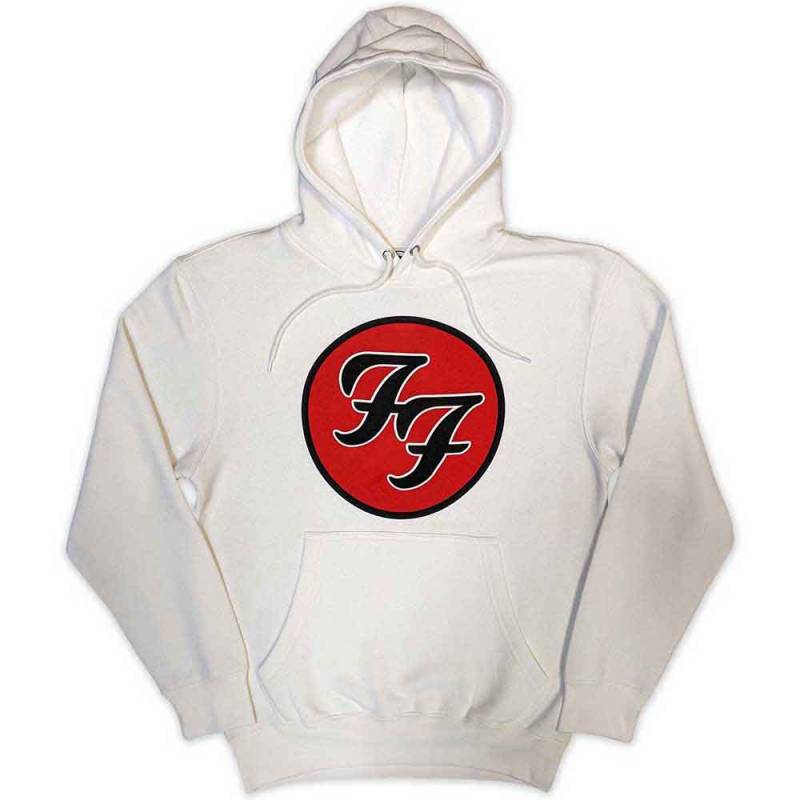 【予約商品】FOO FIGHTERS Unisex Pullover Hoodie: FF Logo (White)
