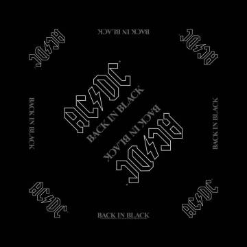 【予約商品】AC/DC Unisex Bandana: Back in Black - BLACK