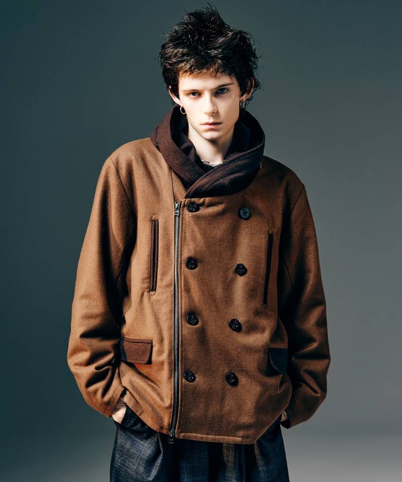 【予約商品】glamb(グラム)Carol Pea Coat / キャロルピーコート - Brown