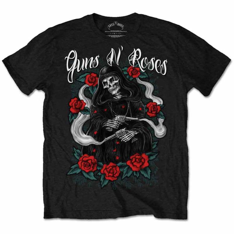【予約商品】GUNS N' ROSES バンドTシャツ ユニセックス: Roses Reaper (Black)