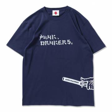 【予約商品】PUNK DRUNKERS (パンクドランカーズ) SAMURAI.TEE - INDIGO