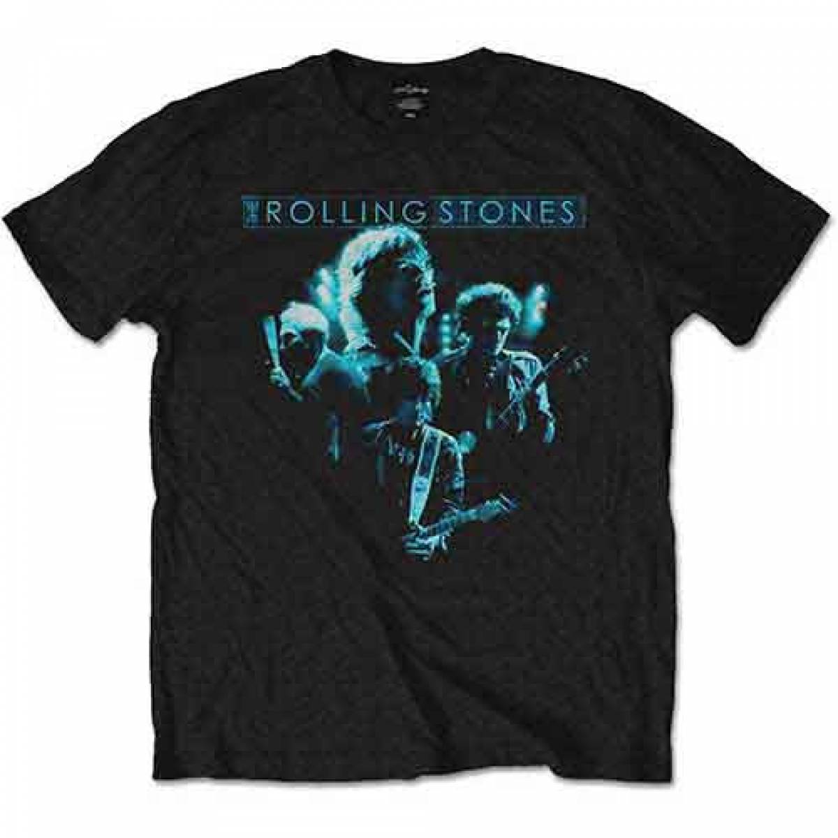 【予約商品】THE ROLLING STONES バンドTシャツ ユニセックス: Band Glow (Black) - BLACK