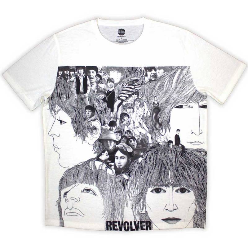 【予約商品】THE BEATLES Unisex Sublimation バンドTシャツ: Revolver (White)