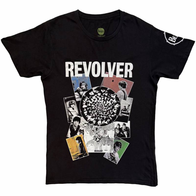 【予約商品】THE BEATLES バンドTシャツ ユニセックス: Revolver Montage (Black)