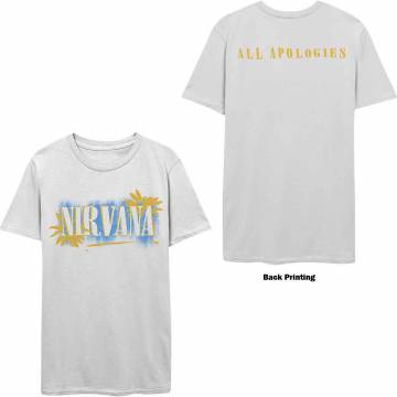 【予約商品】NIRVANA バンドTシャツ ユニセックス: All Apologies (White) (Back Print) - WHITE
