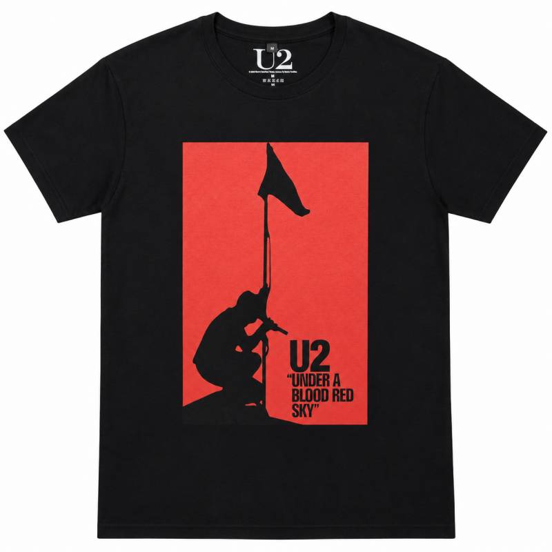 【予約商品】U2 Unisex Premium Carbon バンドTシャツ: Blood Red Sky (Black)
