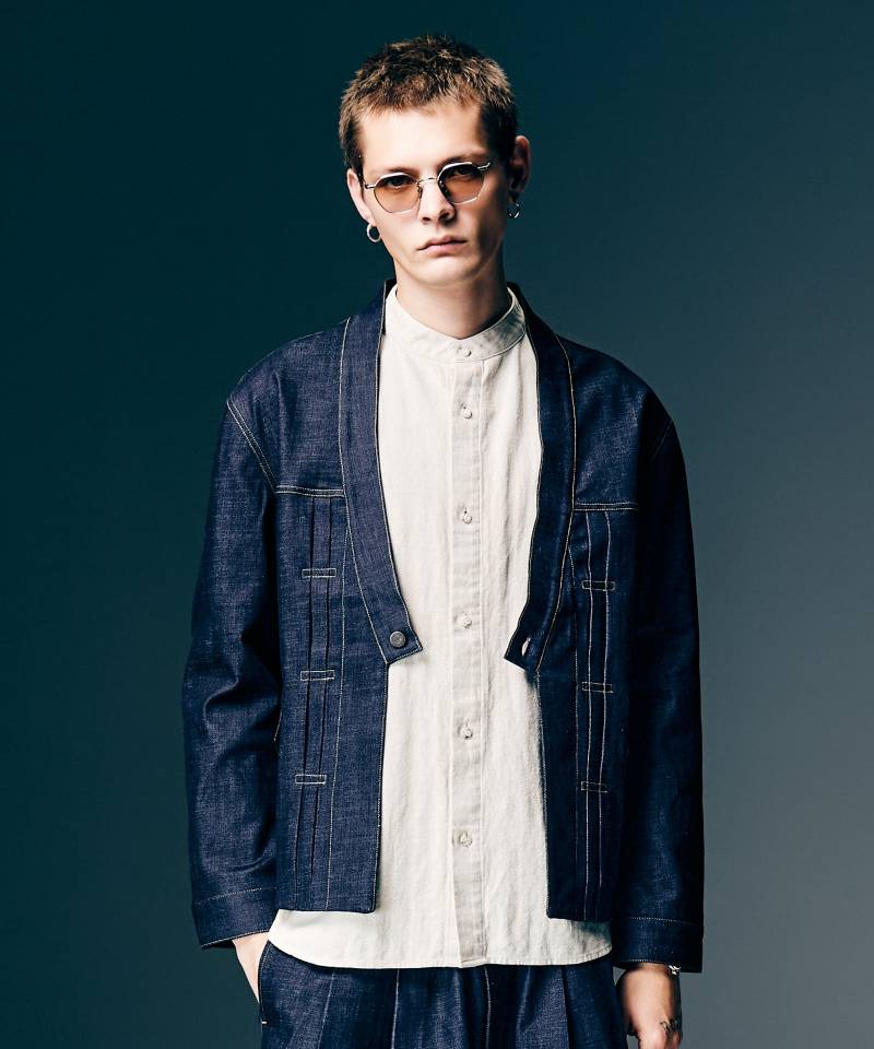【予約商品】glamb(グラム) Kimono Based Jacket / キモノベースジャケット - Indigo