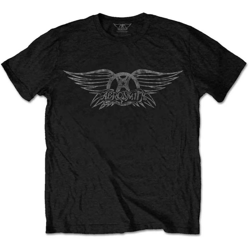 【予約商品】AEROSMITH バンドTシャツ ユニセックス: Vintage Logo (Black)