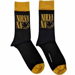 【予約商品】NIRVANA Unisex Ankle Socks: Logo Stacked (Black) (UK Size 4 - 7)