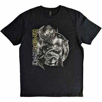 【予約商品】IRON MAIDEN バンドTシャツ ユニセックス: The Future Past Tour '23 Greyscale - BLACK