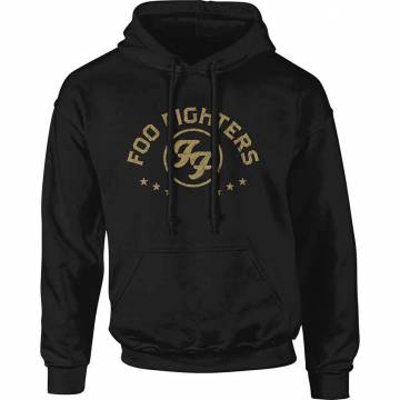 【予約商品】FOO FIGHTERS Unisex Pullover Hoodie: Arched Stars (Black) - BLACK