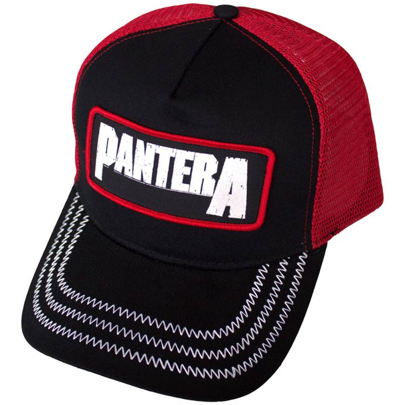 【予約商品】PANTERA Unisex Mesh Back Cap: B&W Patch (Black & Red)
