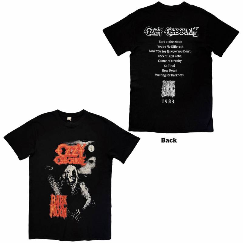 【予約商品】OZZY OSBOURNE バンドTシャツ ユニセックス: Bark At The Moon Tribute (Black) (Back Print)