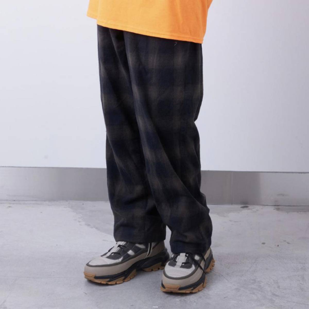 VIRGOwearworks (ヴァルゴウェアワークス)BAMBI CHECK PANTS BLACK-BROWN