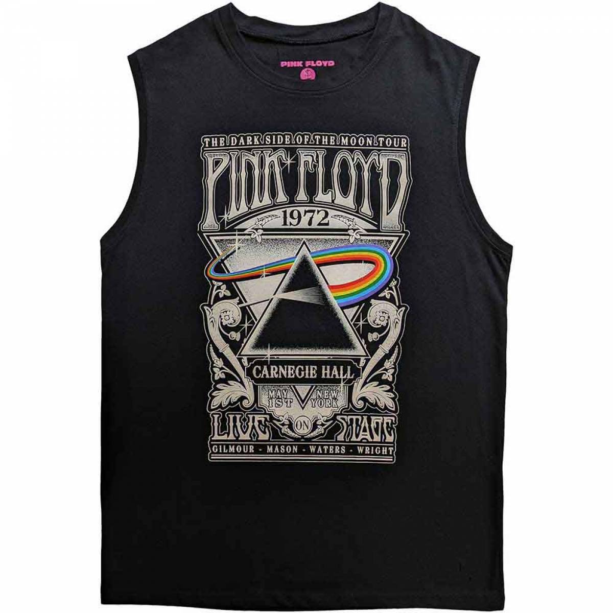 【予約商品】PINK FLOYD Unisex Tank バンドTシャツ: Carnegie Hall Poster (Black) - BLACK