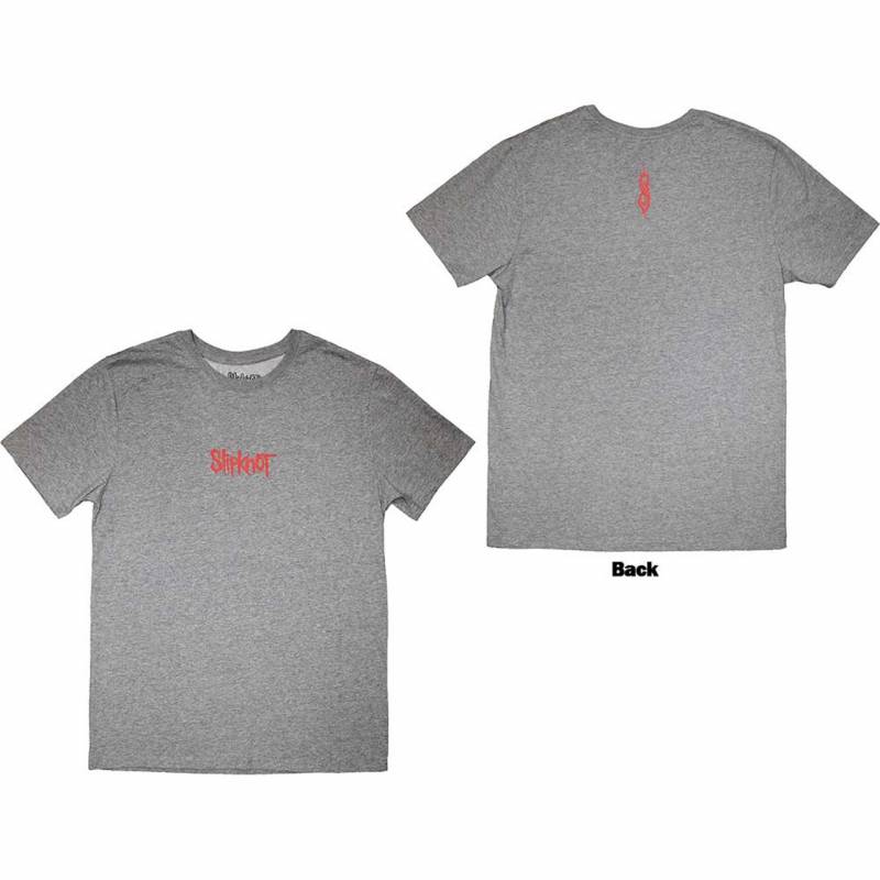 【予約商品】SLIPKNOT バンドTシャツ ユニセックス: Mini Logo (Grey) (Back Print)