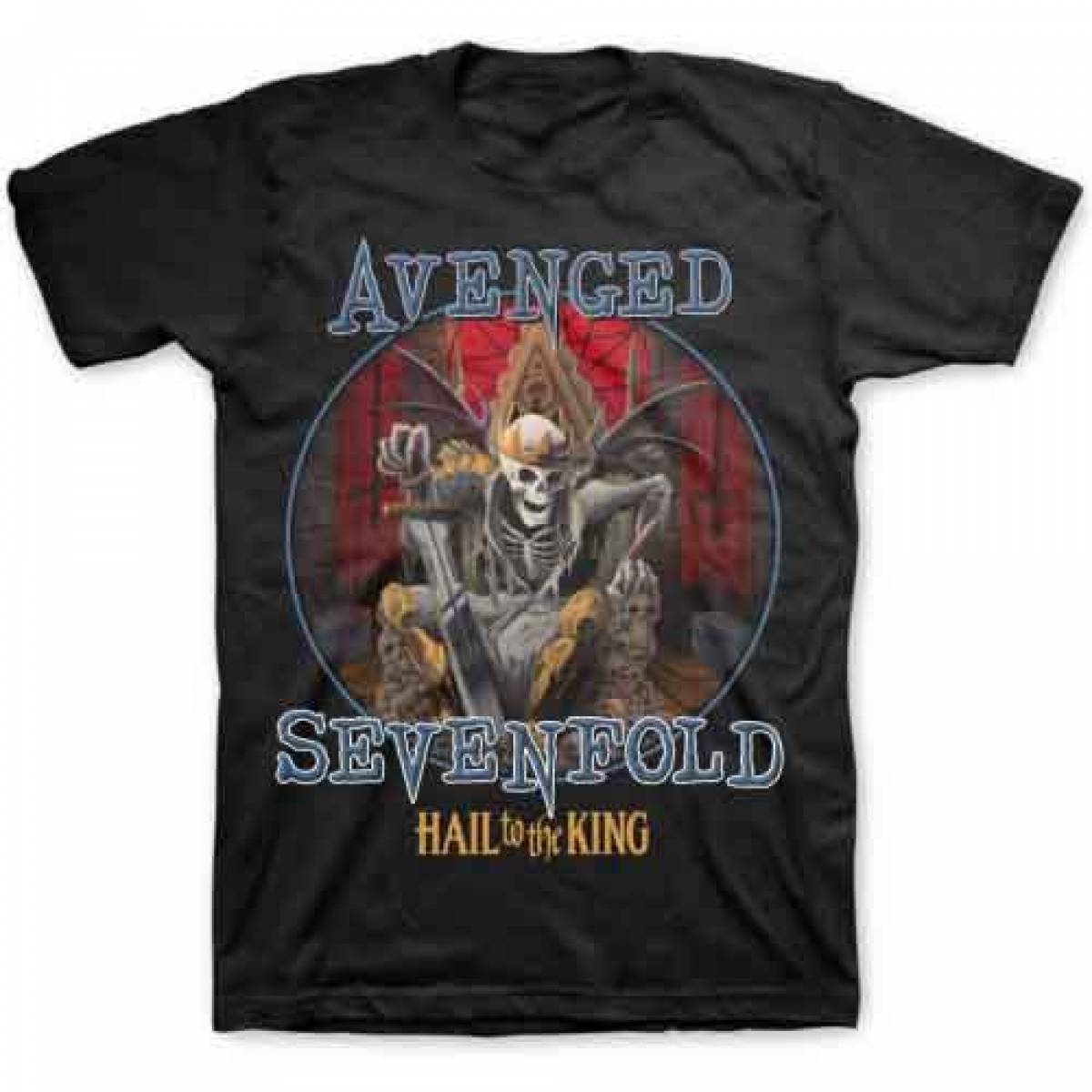 【予約商品】AVENGED SEVENFOLD バンドTシャツ ユニセックス: Deadly Rule (Black) - BLACK