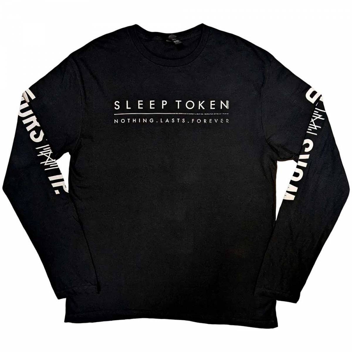 【予約商品】SLEEP TOKEN Unisex Long Sleeve バンドTシャツ: Worship (Black) (Sleeve Print) - BLACK