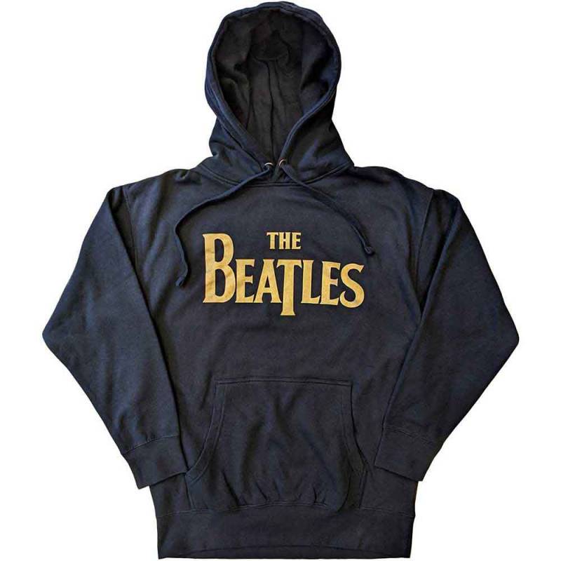【予約商品】THE BEATLES Unisex Pullover Hoodie: Gold Drop T Logo (Navy Blue)