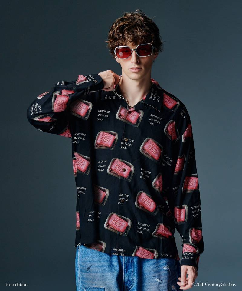 【予約商品】glamb(グラム) FIGHT CLUB/Soap Shirt / ファイトクラブ/ソープシャツ - Black