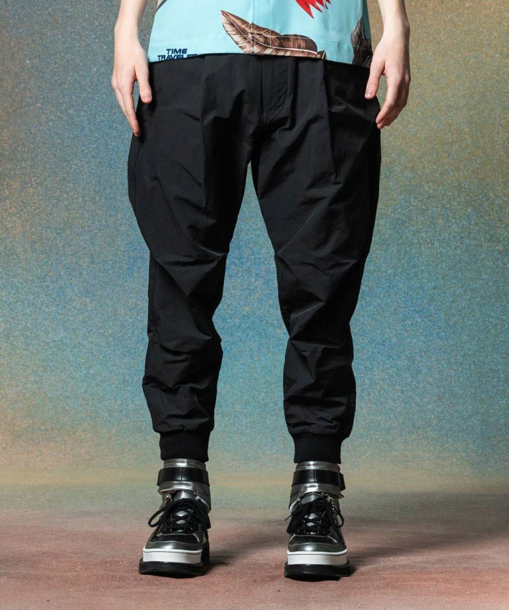 【予約商品】glamb(グラム)GB0225/P09 : Deformed Tuck Sarrouel Pants / デフォームタックサルエルパンツ - Black