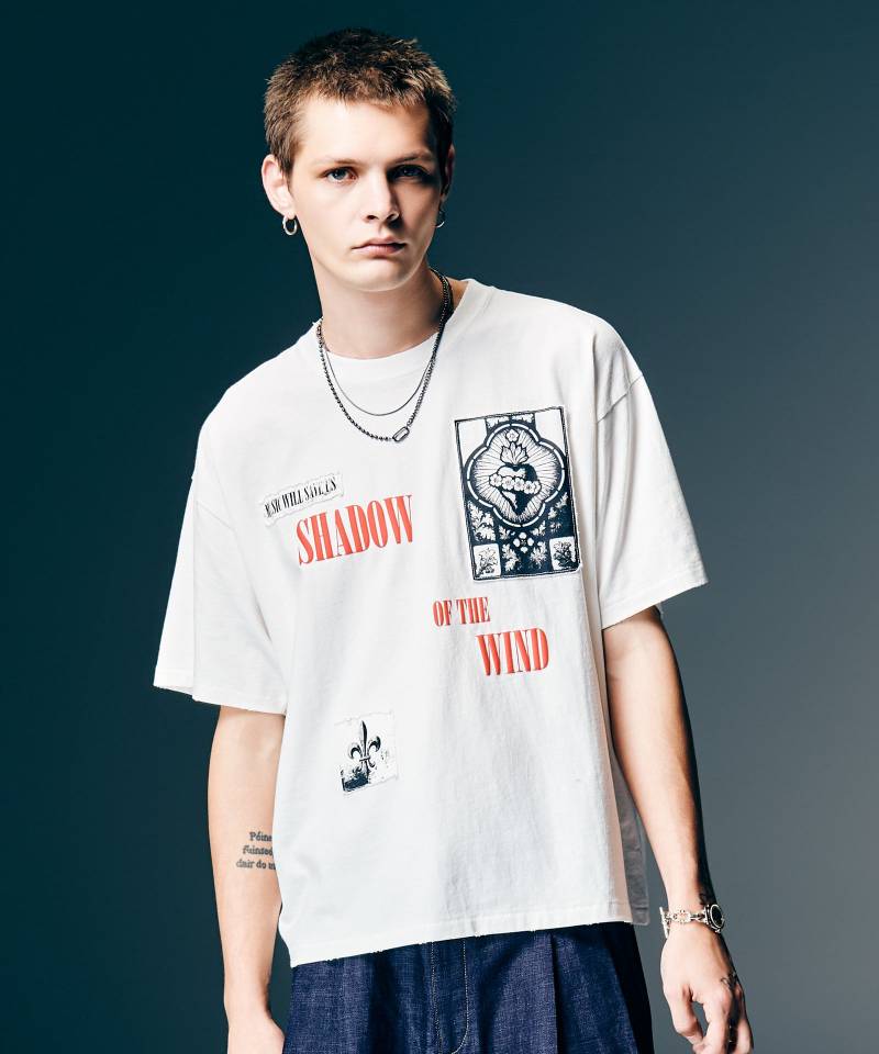 【予約商品】glamb(グラム)Sacred Damage Cutsew / セイクリッドダメージカットソー - White