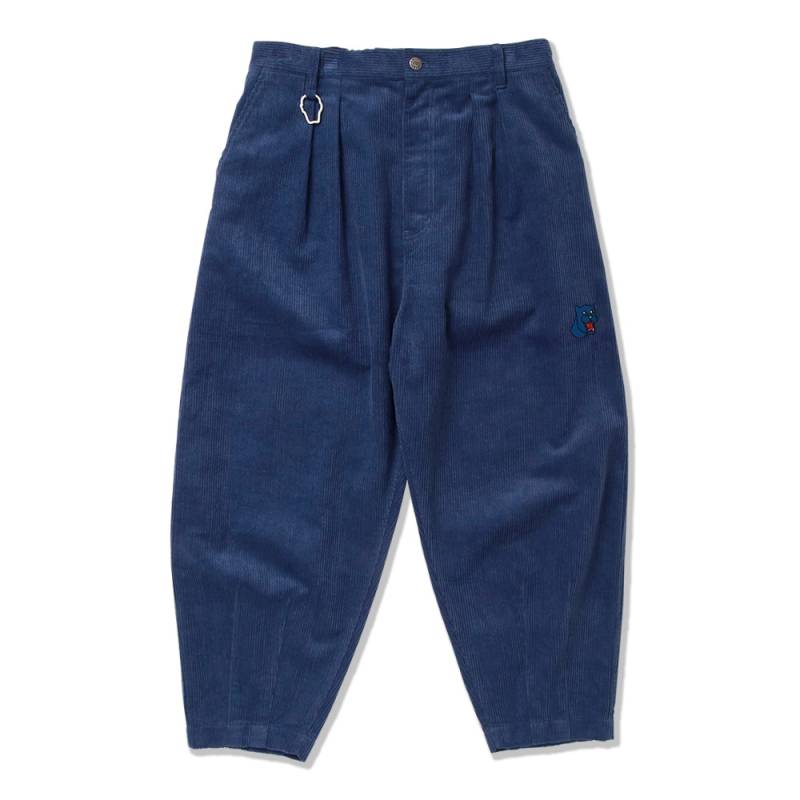 【予約商品】PUNK DRUNKERS (パンク・ドランカーズ) 豹デュロイパンツ - BLUE