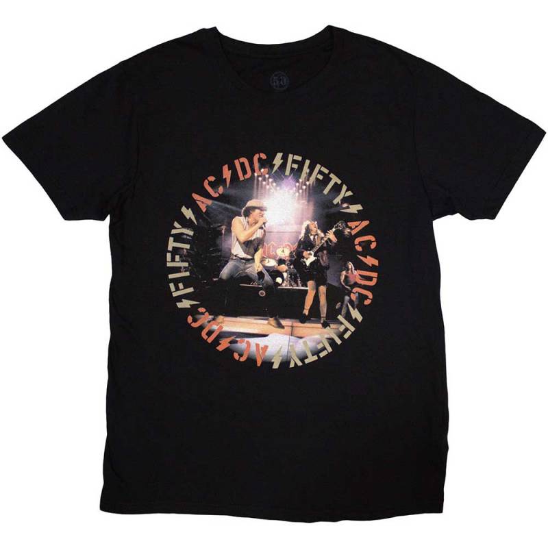 【予約商品】AC/DC バンドTシャツ ユニセックス: Live! (Black) - BLACK