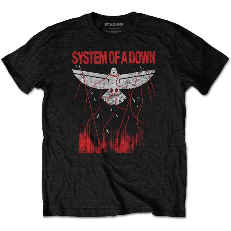 【予約商品】SYSTEM OF A DOWN バンドTシャツ ユニセックス: Dove Overcome (Black)