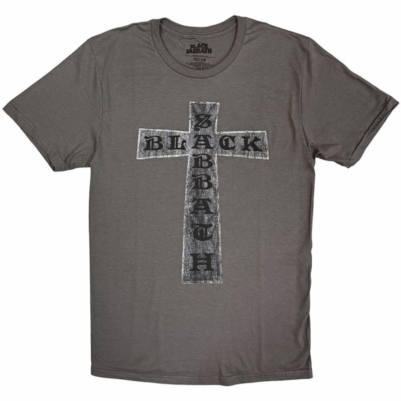 【予約商品】BLACK SABBATH バンドTシャツ ユニセックス: Cross (Charcoal Grey)