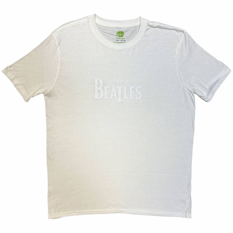 【予約商品】THE BEATLES バンドTシャツ ユニセックス: Drop T Black-On-Black (White) (Hi-Build)