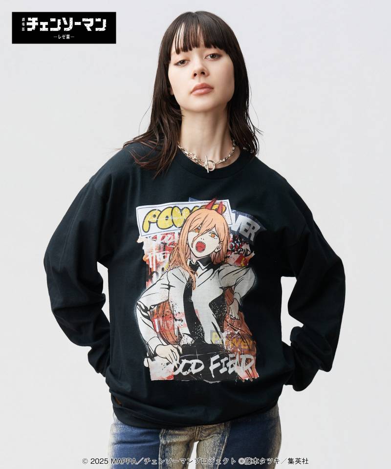 【予約商品】チェンソーマンxglamb(グラム) Power Cutsew / パワーカットソー - Black