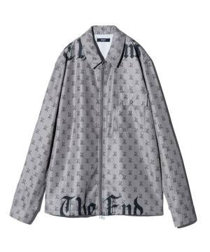 【予約商品】glamb(グラGB0125/SH05 : Monogram Black Letter Shirt / モノグラムブラックレターシャツ - Gray