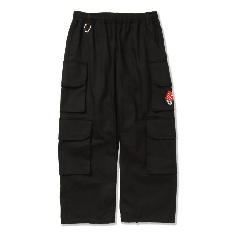 【予約商品】PUNK DRUNKERS (パンク・ドランカーズ) パンクドワイドカーゴパンツ - BLACK