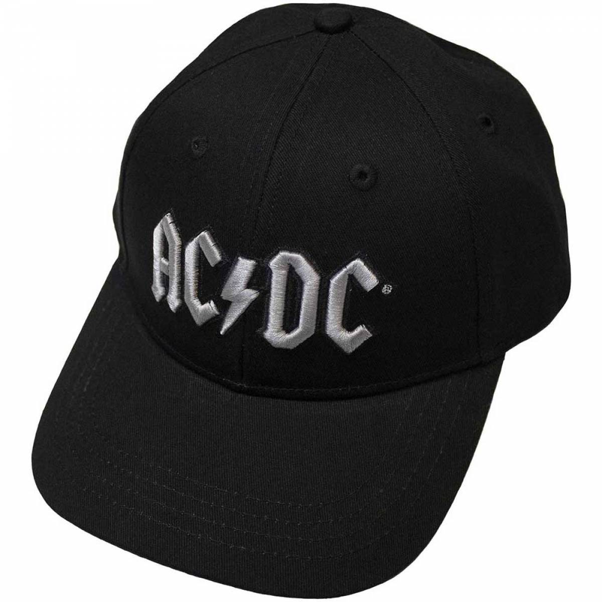 【予約商品】AC/DC Unisex Baseball Cap: Silver Logo - BLACK