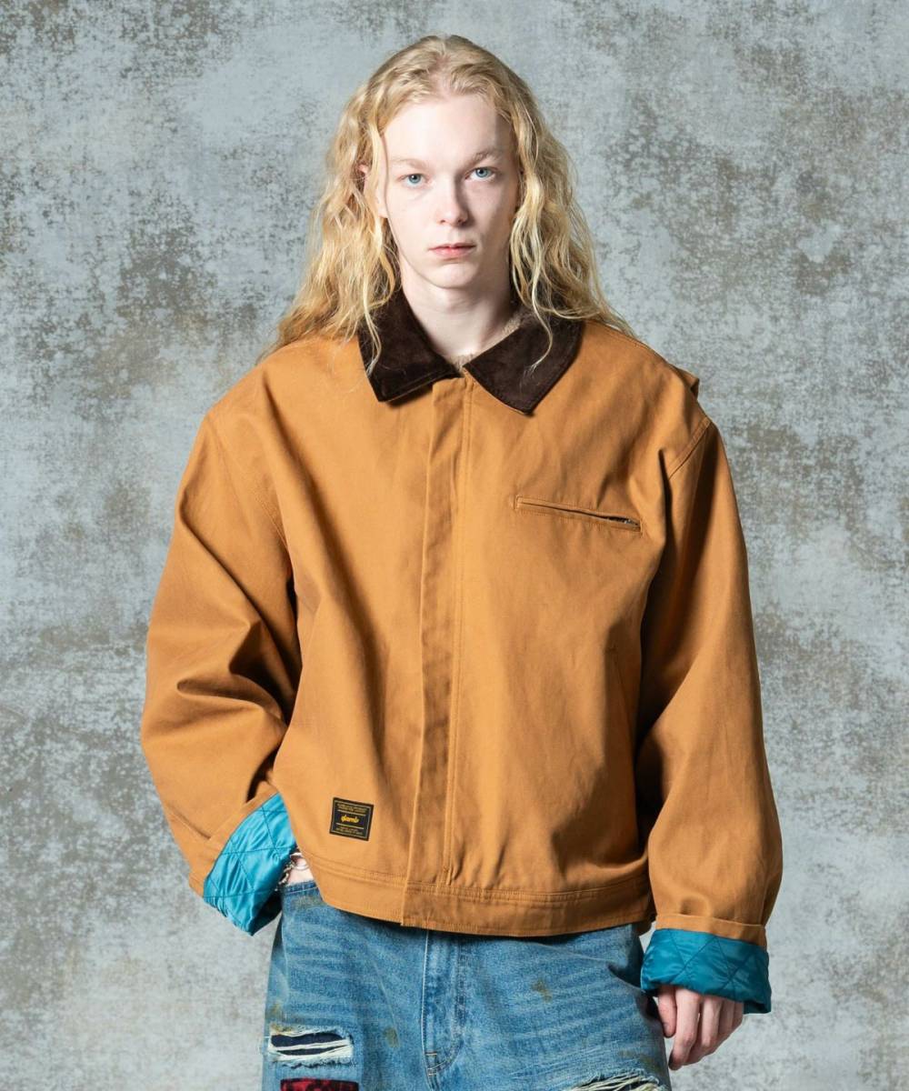 【予約商品】glamb(グラム)GB0325/JKT13 : Balloon Short Work Jacket / バルーンショートワークジャケット - Beige