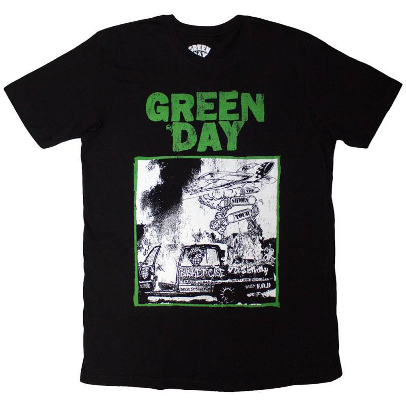 【予約商品】GREEN DAY バンドTシャツ ユニセックス: Riot Trio (Black)