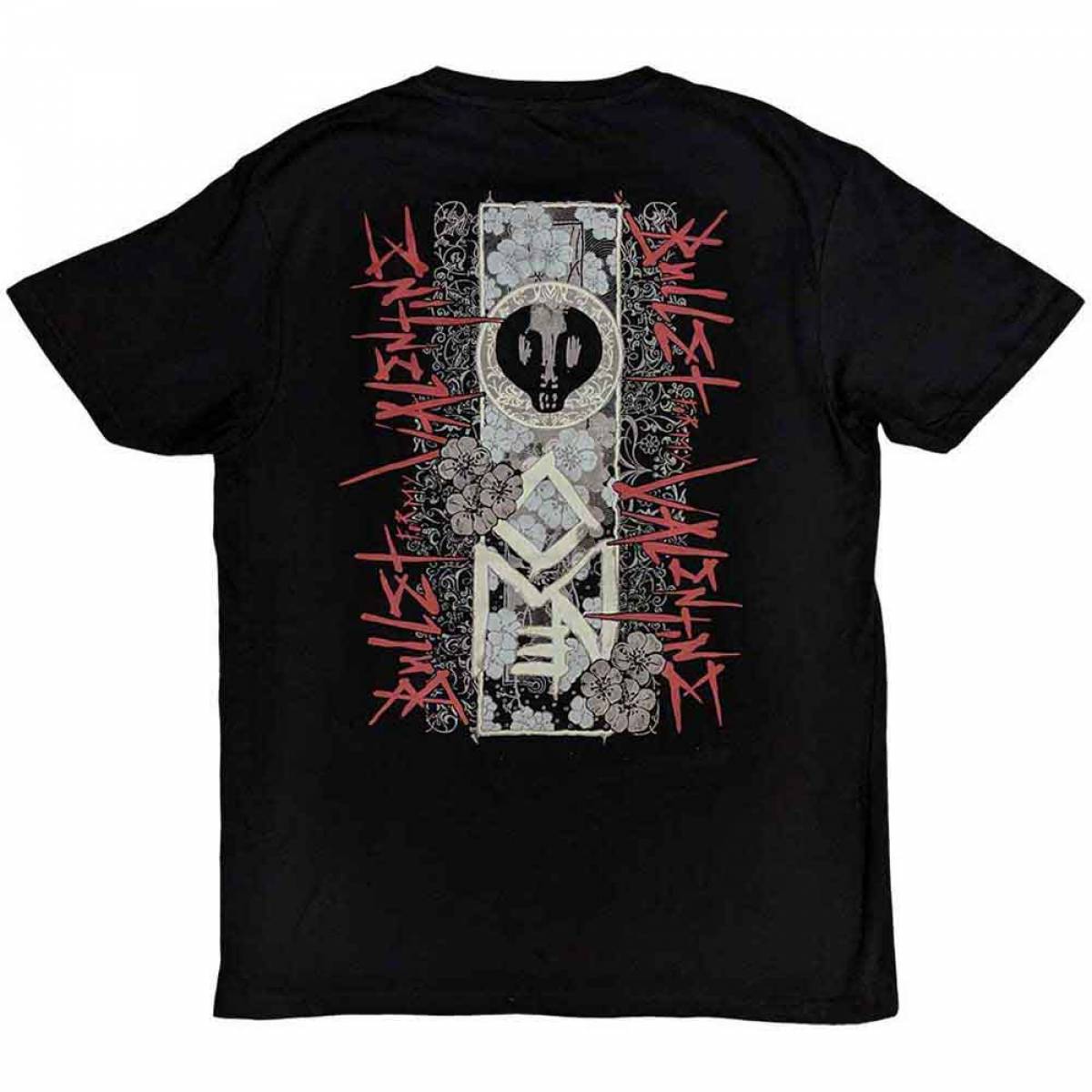 【予約商品】BULLET FOR MY VALENTINE バンドTシャツ ユニセックス: Floral Omen (Black) (Back Print) - BLACK