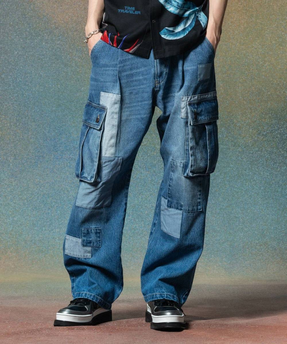 【予約商品】glamb(グラム)GB0225/P01 : Unplugged Cargo Denim / アンプラグドカーゴデニム - Indigo