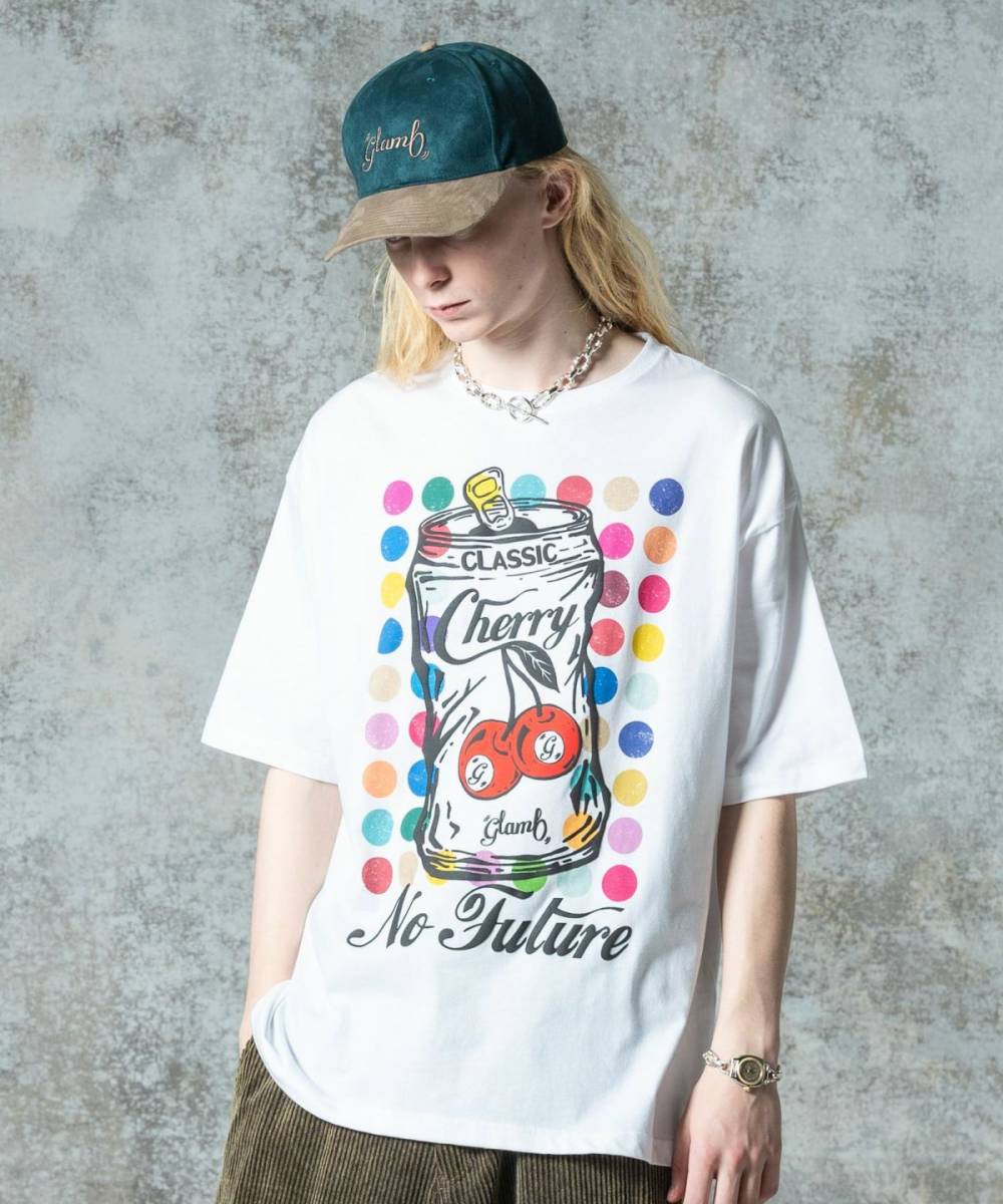 【予約商品】glamb(グラム)GB0325/CS10 : Cherry Drink T-Shirt / チェリードリンクＴシャツ - White