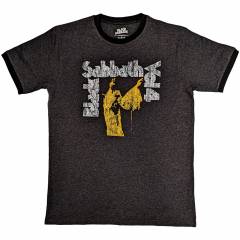 【予約商品】BLACK SABBATH Unisex Ringer バンドTシャツ: Vol 4 (Charcoal Grey)