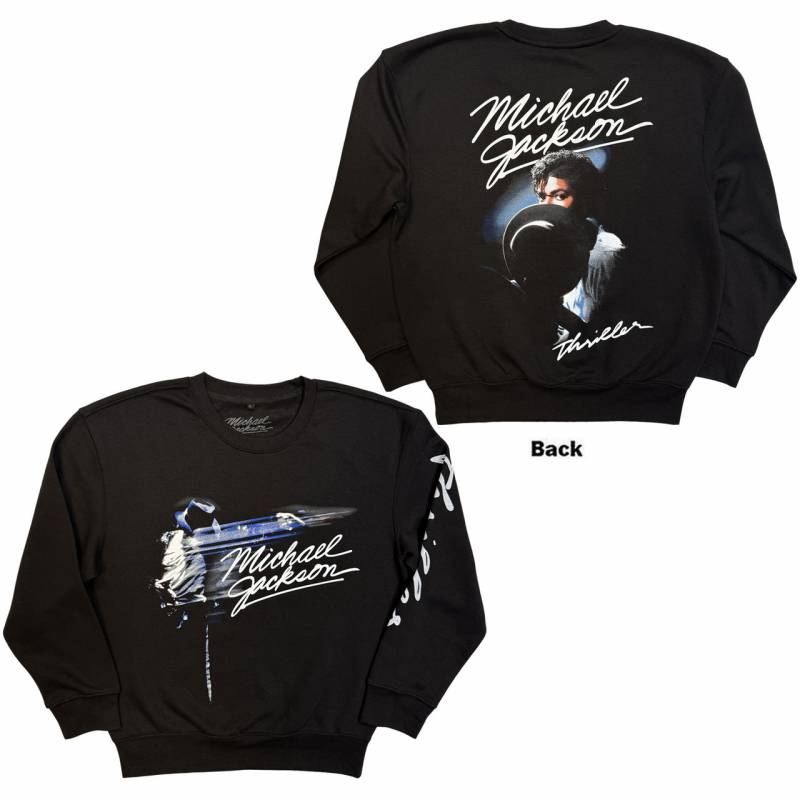 【予約商品】Michael Jackson Unisex Sweatshirt-Shirt: Thriller / Hat Poses (Black)