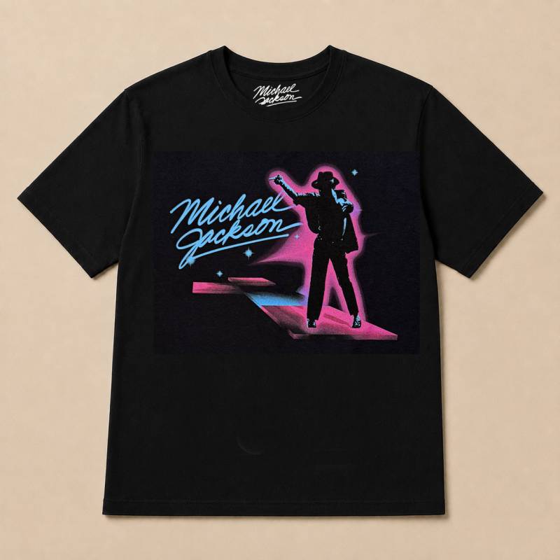 【予約商品】MICHAEL JACKSON Tシャツ ユニセックス: Neon (Black)