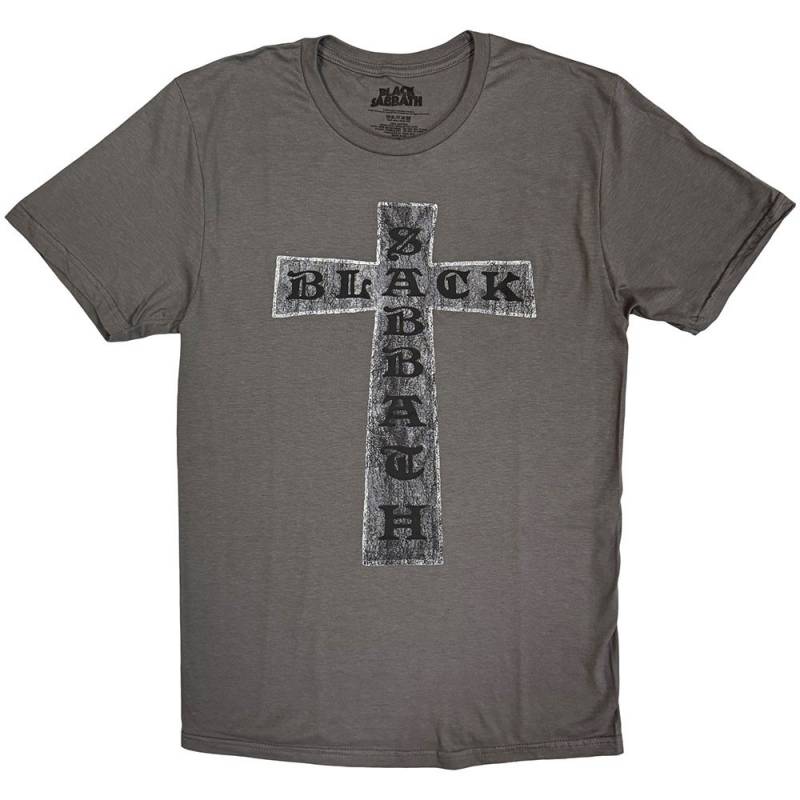 【予約商品】BLACK SABBATH バンドTシャツ ユニセックス: Cross (Charcoal Grey)