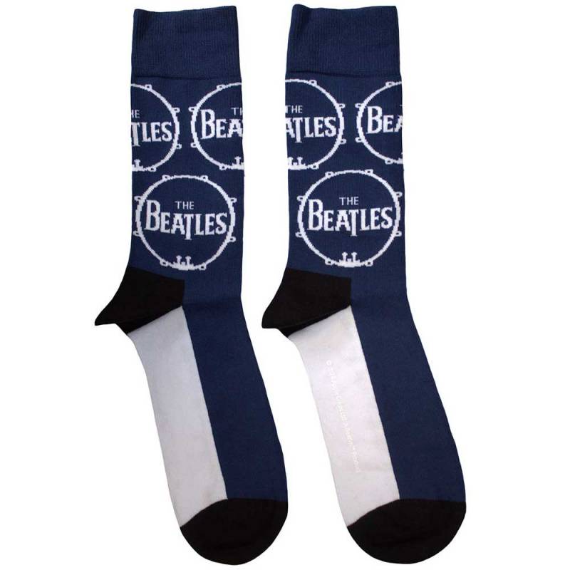 【予約商品】THE BEATLES Unisex Ankle Socks: Drum Logo Repeat (Navy Blue)
