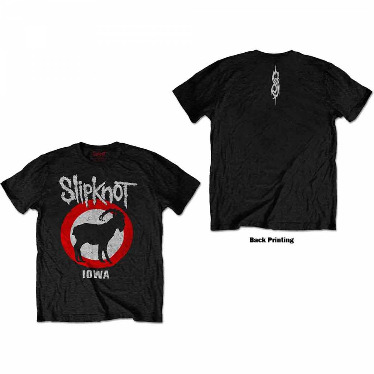 【予約商品】SLIPKNOT バンドTシャツ ユニセックス: Iowa Goat (Black) (Back Print) - BLACK
